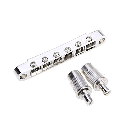 Musiclily Pro 52,5mm TOM Puente Tune-o-matic Bridge para para China Hizo Epiphone Les Paul Reemplazo de Guitarra, Níquel