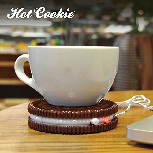 Mustard Hot Cookie - Calentador de tazas (conexión USB), diseño de galleta