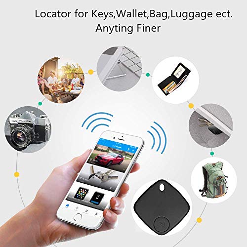 MUXAN Buscador de llaves, rastreador de localización de largo alcance, dispositivo de seguimiento inalámbrico antipérdida, con aplicación para iOS y Android (llavero no incluido)