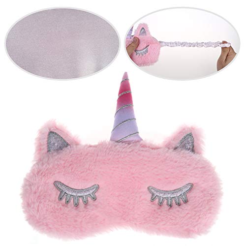 4 Piezas Unicornio Máscara para Dormir, Antifaz suave y ligera para dormir  para niñas, adolescentes, mujeres, cubierta para los ojos, fiesta de  unicornio