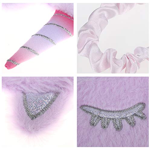 MWOOT 4 Piezas Unicornio Máscara para Dormir, Antifaz suave y ligera para dormir para niñas, adolescentes, mujeres, cubierta para los ojos, fiesta de unicornio