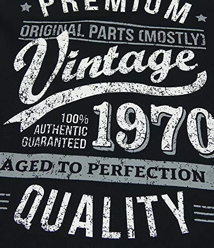 My Generation Gifts 1970 Vintage Year - Aged To Perfection - 50 Cumpleaños Regalos / 30 años Delantal para Hombre Negro