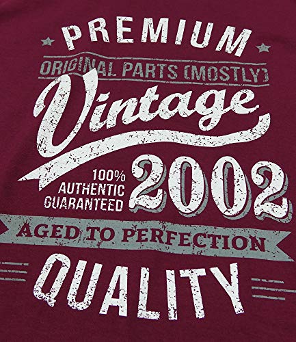 My Generation Gifts Vintage Year - Aged to Perfection - 18 Cumpleaños Años - Regalo de Cumpleaños Camiseta para Hombre - Borgoña M