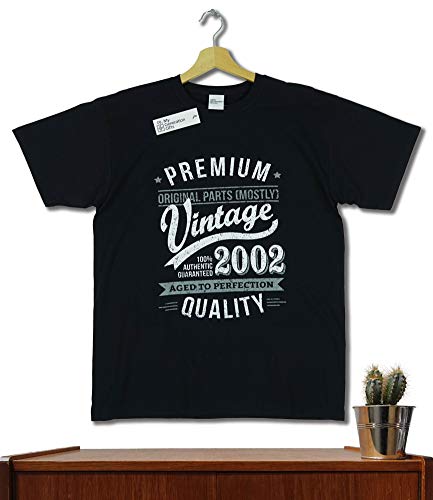 My Generation Gifts Vintage Year - Aged to Perfection - 18 Cumpleaños Años - Regalo de Cumpleaños Camiseta para Hombre - Negro M