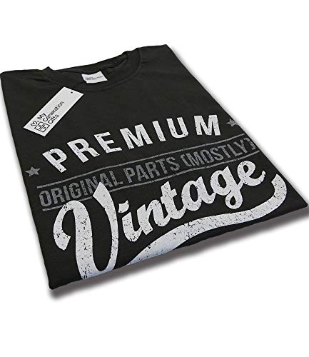 My Generation Gifts Vintage Year - Aged to Perfection - 40 Cumpleaños Años - Regalo de Cumpleaños Camiseta para Hombre - Gris De Carbón XL