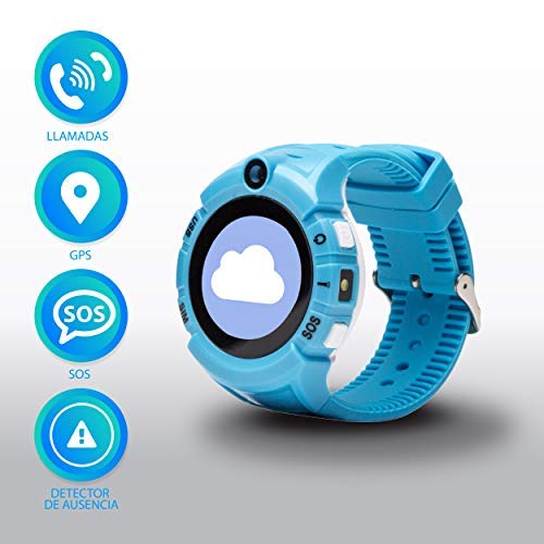 MY WATCH Smartwatch Niño - Reloj Inteligente con Localizador GPS Niños - Compatible iOS/Android - Botón SOS y Detección de Ausencia del Reloj - Reloj Inteligente - Todas Las Operadoras