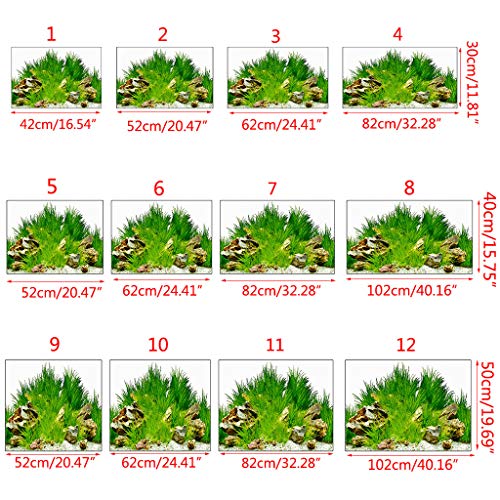 MYA - Pegatinas de Papel para Acuario 3D, decoración de Fondo para Peces de Doble Cara, océano, Coral, Hierba de Agua, Paisaje, póster Adhesivo para Acuario