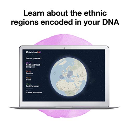 MyHeritage DNA Kit de Pruebas - Pruebas Genéticas de Ancestros y Etnicidad