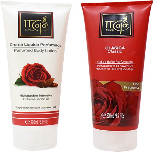 MYRURGIA MAJA CLÁSICA GEL DE BAÑO 200 ML + LECHE CORPORAL 200 ML SET REGALO