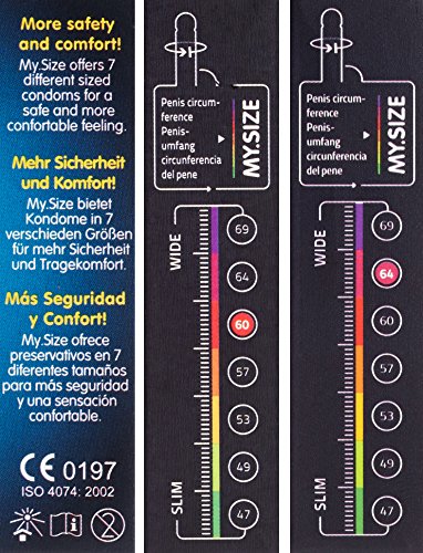 My.Size - Set de preservativos (3 unidades, tallas disponibles: 60, 64 y 69 mm)