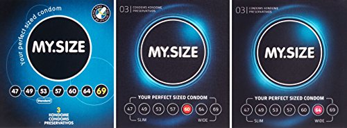 My.Size - Set de preservativos (3 unidades, tallas disponibles: 60, 64 y 69 mm)