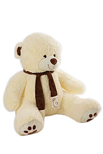 MyTeddyWorld Oso Gigante de Peluche Martin 120-180 cm - Blanco 160 cm Enorme Grande Peluches Suaves Muñecas Peluches Peluches Niños Niños Adultos Novia Regalo de cumpleaños de Navidad