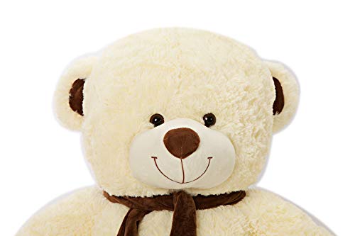 MyTeddyWorld Oso Gigante de Peluche Martin 120-180 cm - Blanco 160 cm Enorme Grande Peluches Suaves Muñecas Peluches Peluches Niños Niños Adultos Novia Regalo de cumpleaños de Navidad