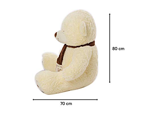 MyTeddyWorld Oso Gigante de Peluche Martin 120-180 cm - Blanco 160 cm Enorme Grande Peluches Suaves Muñecas Peluches Peluches Niños Niños Adultos Novia Regalo de cumpleaños de Navidad
