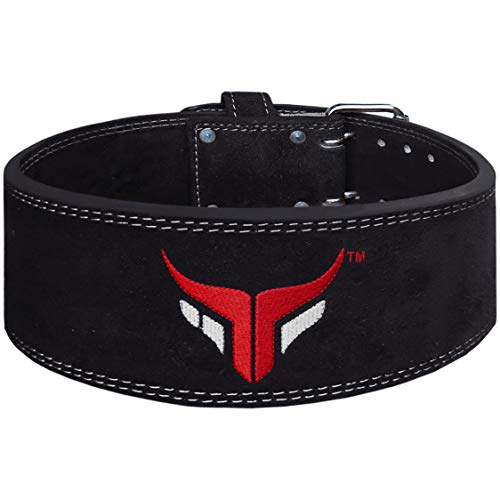 Mytra Fusion Power Weight Lifting Belt L4 Weight Training Leather Belt Power Belts for Squats Workout (Black, Medium)