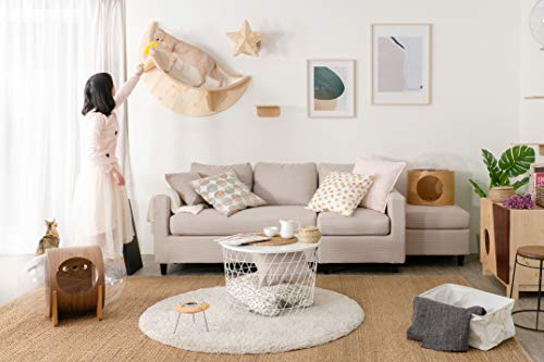 MYZOO Luna, Wall Mounted Cat Shelves, Cat Tree, Made of Solid Wood (Pine)