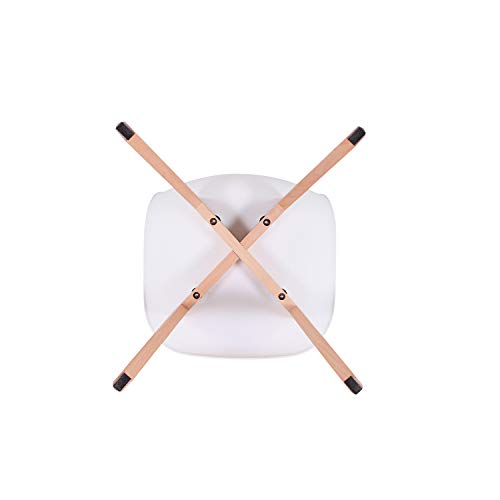 N / A ACK de 4 sillas Comedor, sillas de diseño nórdico con Patas en Madera Maciza, sillas para Sala de Estar, Cocina, Oficina (Blanco)