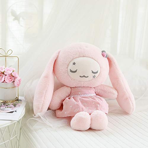 N / A Dulce sueño Conejo de Peluche de Juguete Suave de Dibujos Animados de Animales de Peluche Vestido muñeca de Conejito Juguetes cómodos para bebés Regalos de cumpleaños para niños 45cm