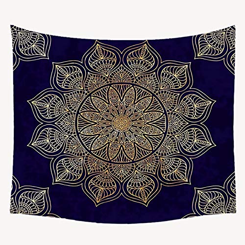 N / A Mandala Tapiz Tapiz Tapiz Bohemio Tiro Estera de Yoga decoración del Dormitorio del hogar Revestimiento de Pared Mandala Alfombra Bohemia Tela de Fondo A6 130x150cm