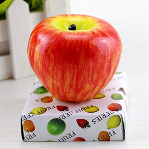 N / A Navidad bonito diseño de manzana roja con forma de fruta perfumada decoración del hogar vela cumpleaños vela lámpara Navidad decoración