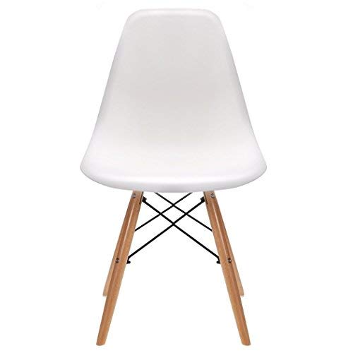 N / A Pack 4/6 sillas, sillas de Comedor Silla de Oficina Silla de salón， Silla diseño nórdico Estilo (Blanco-6)