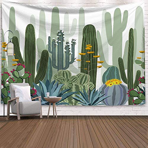 N / A Verde Tropical Colgante de Pared Cactus Tapiz suculentas 3D Flor Arte Alfombra Flamingo Tapiz Manta Yoga Mat Tapiz Tela de Fondo A8 150x200cm
