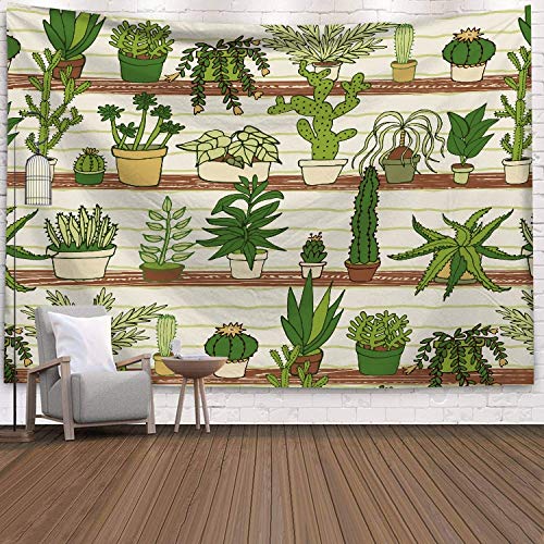 N / A Verde Tropical Colgante de Pared Cactus Tapiz suculentas 3D Flor Arte Alfombra Flamingo Tapiz Manta Yoga Mat Tapiz Tela de Fondo A8 150x200cm