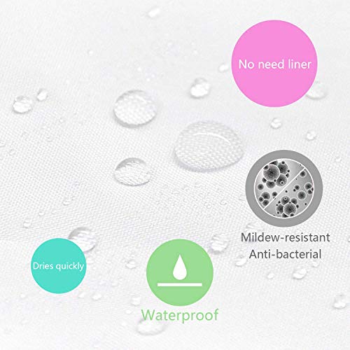 N\A Mountain View Oriental Art Cherry Tree Snow Fuji Nature Fabric Juego de Cortinas de baño con Ganchos