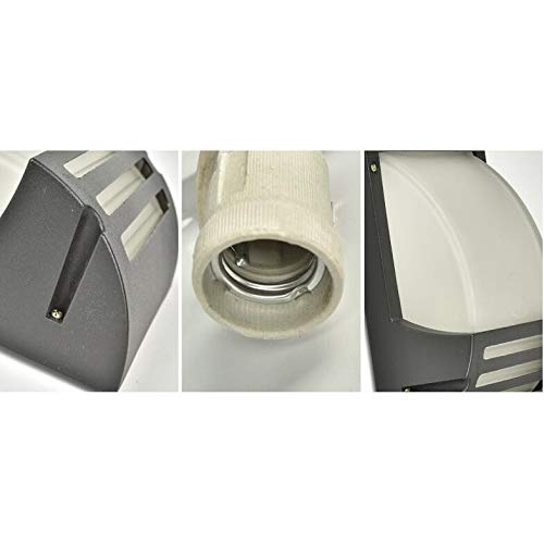 N\A ZGGYA Modern Creative Technology Soporte de luz al Aire Libre Estilo Europeo Pared del Patio Luces de Pasillo Luces Impermeable Villa Antiguo Semi-Circular de la Pared de luz (Color : Negro)