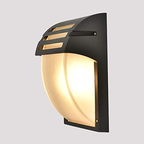 N\A ZGGYA Modern Creative Technology Soporte de luz al Aire Libre Estilo Europeo Pared del Patio Luces de Pasillo Luces Impermeable Villa Antiguo Semi-Circular de la Pared de luz (Color : Negro)