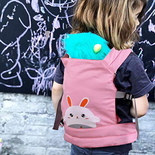 Nabance Portabebés de algodón Bolsa de muñecas multifunción ajustable Portabebés Sling Muñeca conejo rosa transpirable Bebé Bandoleras portabebé