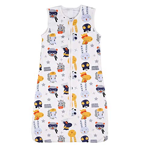 Nabance Saco de Dormir para Bebé 0.5 TOG Saco de Dormir de Algodón Unisex para Patrón animal 3-18 meses