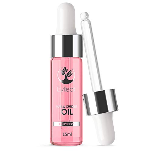 Nail and Cuticle Oil by Eylleaf - Aceite para uñas y cutículas, Vitamina E de aceite de almendras dulces para uñas naturales saludables 15 ml (Frambuesa)