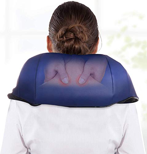 Naipo Masajeador de Cuello y De Vuelta con Masaje de Amasamiento Shiatsu Intensidad Ajustable y Calor para el Uso de Regalos en Casa Oficina o Coche【 Edición Especial】