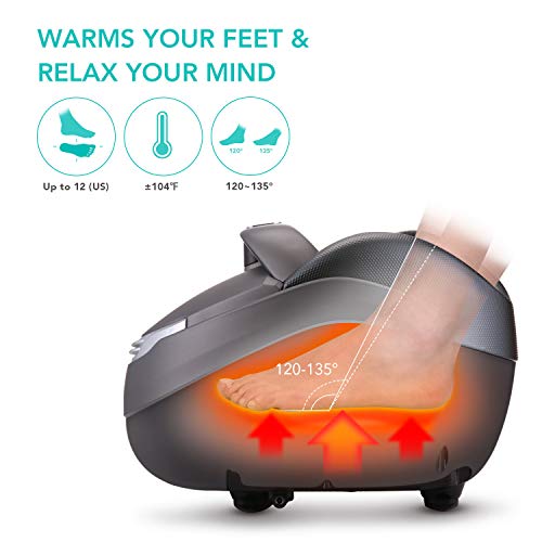 Naipo Masajeador de Pies Masaje Shiatsu Máquina de Masaje de Pies Multifunción con Calor Infrarrojo Intensidad Regulable, Presión por Airbags Para Aliviar La Fatiga de pies