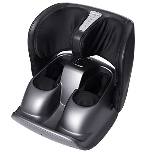 Naipo Masajeador de Pies Plegable Masaje a Presión de Aire de Piernas, Masajeador de Pierna con Calefacción de Amasamiento Shiatsu y Vibración de Talón para Aliviar las Fatigas de Músculos