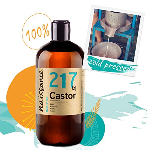 Naissance Aceite de Ricino 500ml - Puro, natural, vegano, sin hexano, no OGM - Hidrata y nutre el cabello, las cejas y las pestañas