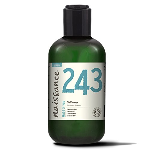 Naissance Aceite Vegetal de Cártamo BIO 250ml - 100% puro, prensado en frío, certificado ecológico, vegano y no OGM