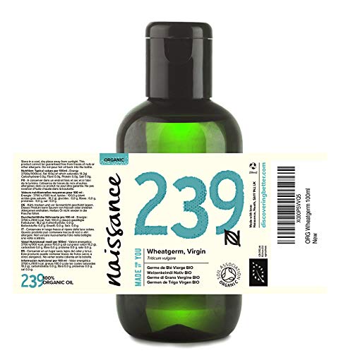 Naissance Aceite Vegetal de Germen de Trigo BIO 100ml - 100% puro, prensado en frío, certificado ecológico, vegano y no OGM