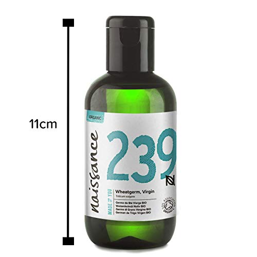 Naissance Aceite Vegetal de Germen de Trigo BIO 100ml - 100% puro, prensado en frío, certificado ecológico, vegano y no OGM