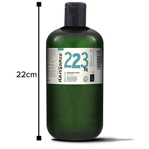 Naissance Aceite Vegetal de Oliva Virgen Extra BIO 1 Litro - 100% puro, prensado en frío, certificado ecológico, vegano y no OGM