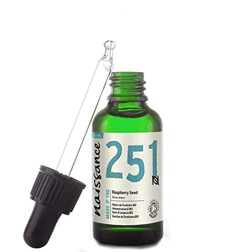 Naissance Aceite Vegetal de Semillas de Frambuesa BIO 30ml - Puro y natural, certificado ecológico, prensado en frío, vegano, sin hexano, no OGM – Ideal para el cuidado de la piel.
