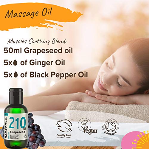 Naissance Aceite Vegetal de Semillas de Uva BIO 60ml - 100% puro, prensado en frío, certificado ecológico, vegano y no OGM