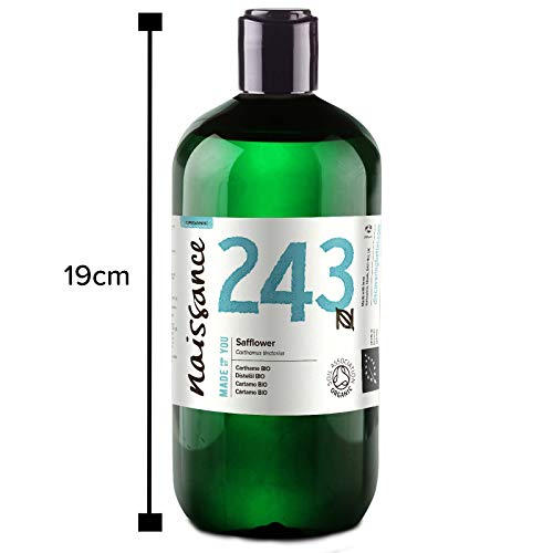 Naissance Cártamo BIO - Aceite Vegetal Prensado en Frío 100% Puro - Certificado Ecológico- 1 Litro (2 x500ml)