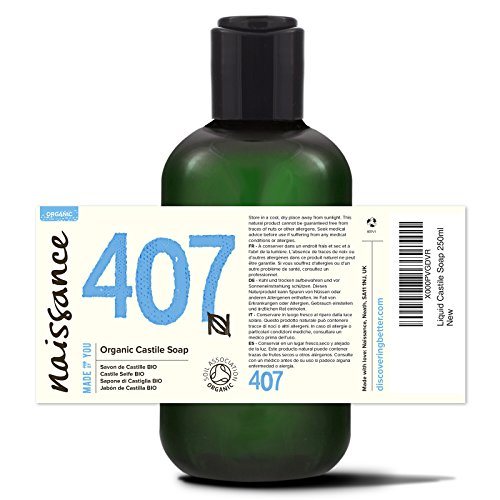 Naissance Jabón natural de Castilla BIO líquido 250ml – Vegano, sin perfumes ni sulfatos.