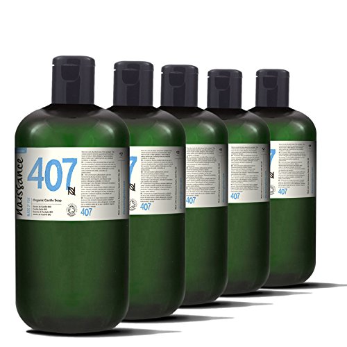 Naissance Jabón natural de Castilla BIO líquido 5 Litros (5 x 1 litro) – Vegano, sin perfumes ni sulfatos.