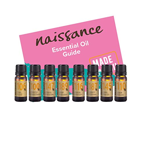 Naissance Set Aromaterapia Romántico y Sensual Top 8 Aceites Esenciales - Ylang ylang, canela, salvia, geranio, cardamomo, bergamota, cedro y pachuli.