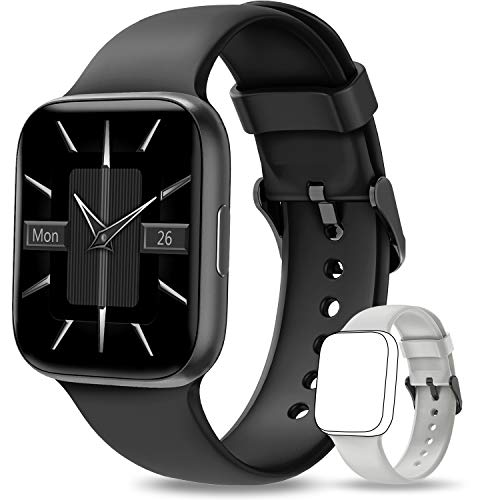 NAIXUES Smartwatch, Reloj Inteligente IP68 para Hombre, Reloj Deportivo con Monitor de Sueño Pulsómetro Podómetro Notifica Whatsapp, Pulsera Actividad Inteligente para Android iOS (Negro)