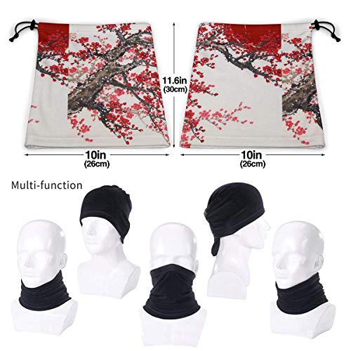 naizi - Bufanda de microfibra unisex para el invierno con diseño de cerezo
