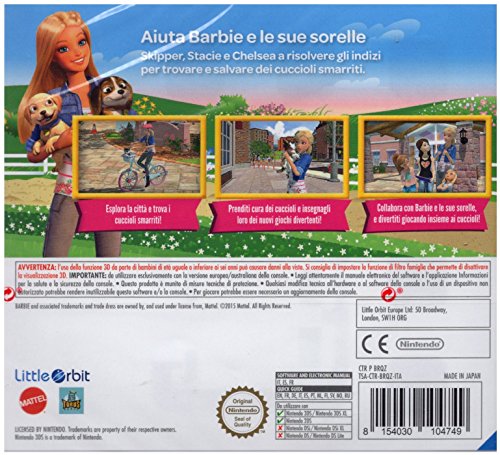 Namco Bandai Games Barbie and Her Sisters Puppy Rescue, 3DS Básico Nintendo 3DS vídeo - Juego (3DS, Nintendo 3DS)